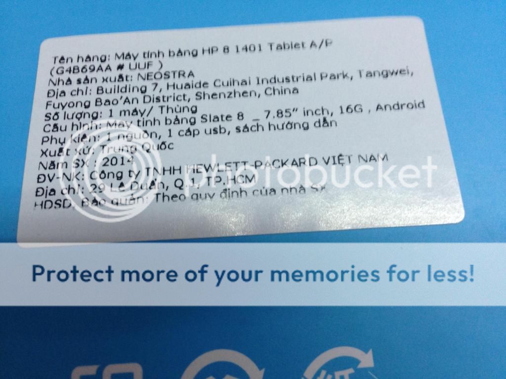 Cần bán máy tính bảng HP 8 1401 mới 100% giá rẻ - 1