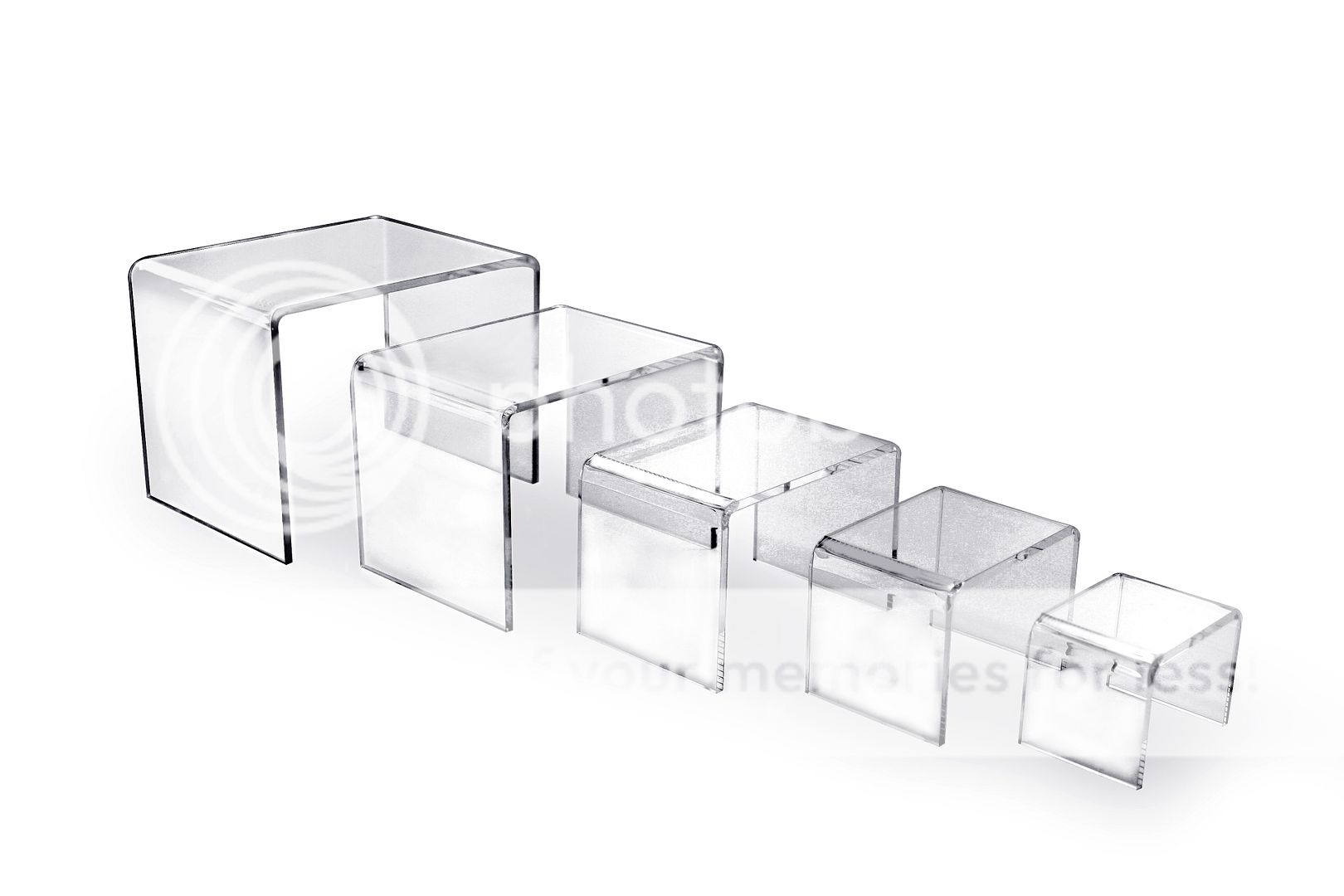 Wholesale 6 sets of Clear Acrylic jewelry display riser stand set of 5 = 30 pcs eBay